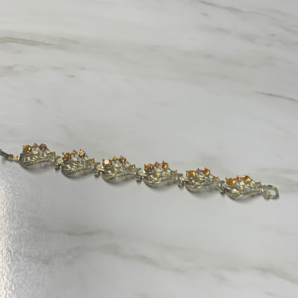 Vintage Costume Jewelry Bracelet Signed LISNER 1940s 1950s 1960s
